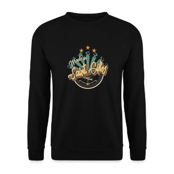 Made in Saint Gilles - Sweat-shirt Unisexe - noir - Devant - Alina (178cm) & Michal (187cm)