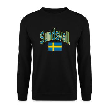 Drapeau suédois de Sundsvall - Sweat-shirt Unisexe - noir - Devant - Alina (178cm) & Michal (187cm)