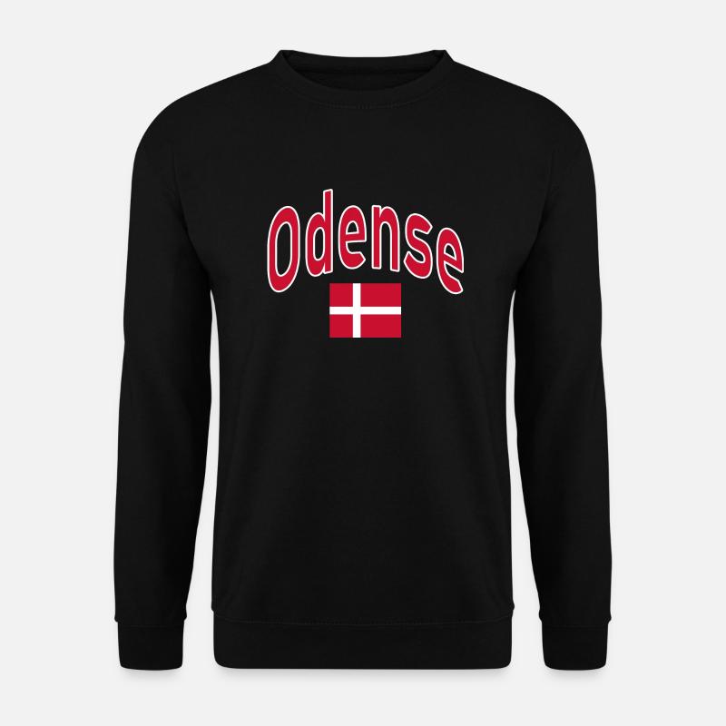 Drapeau d’Odense Danemark - Sweat-shirt Unisexe - noir