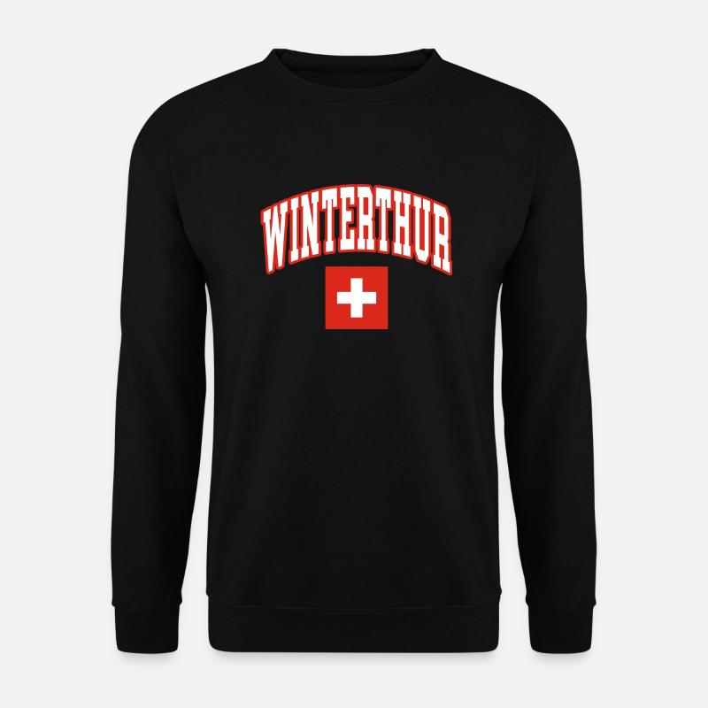 Winterthur schweiz flagge - Unisex Pullover - Schwarz