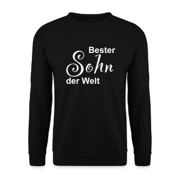 Bester Sohn der Welt Design - Unisex Pullover - Schwarz - Vorne - Alina (178cm) & Michal (187cm)