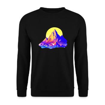 Mountain hiking Hike Mountain hikers Mountains Hiking - Unisex Sweatshirt - black - Front - Alina (178cm) & Michal (187cm)