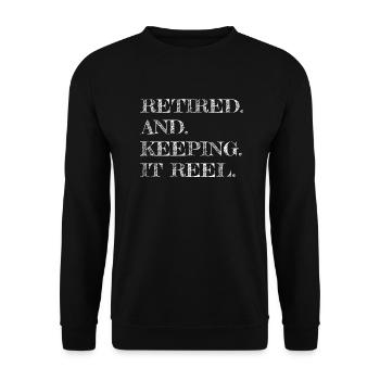 Sea Fun Gift Funny Fishing Funny Quote Happy - Unisex Sweatshirt - black - Front - Alina (178cm) & Michal (187cm)