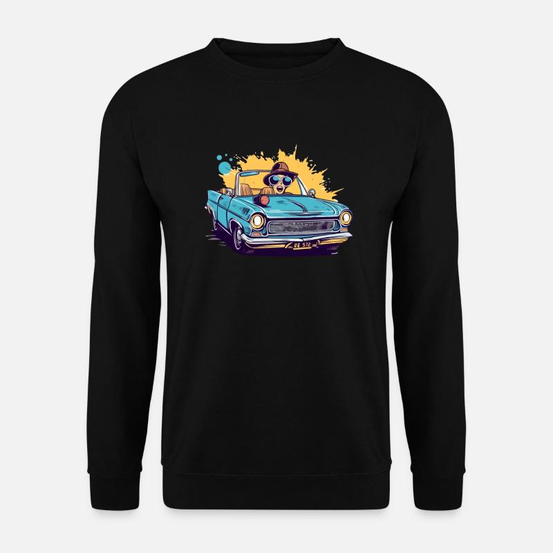 Emma im Cabrio - Unisex Pullover - Schwarz
