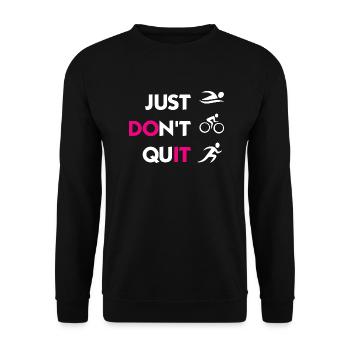 Triathlon Swim Bike Run Marathon - Unisex Pullover - Schwarz - Vorne - Alina (178cm) & Michal (187cm)