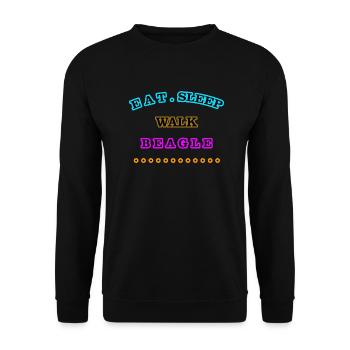 Eat, Sleep, Walk, Beagle - Unisex Sweatshirt - black - Front - Alina (178cm) & Michal (187cm)