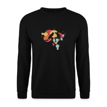 Fechten Sport Geschenk Hobby - Unisex Pullover - Schwarz - Vorne - Alina (178cm) & Michal (187cm)