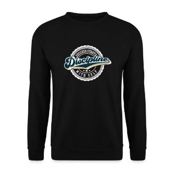 Success Starts With Self Discipline - Unisex Sweatshirt - black - Front - Alina (178cm) & Michal (187cm)