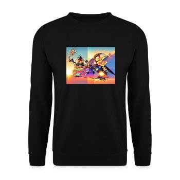 Chill - Unisex Sweatshirt - black - Front - Alina (178cm) & Michal (187cm)