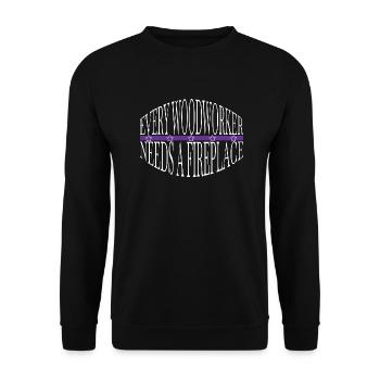 Mason Tools Present Carpenter Joke Lumber - Unisex Sweatshirt - black - Front - Alina (178cm) & Michal (187cm)