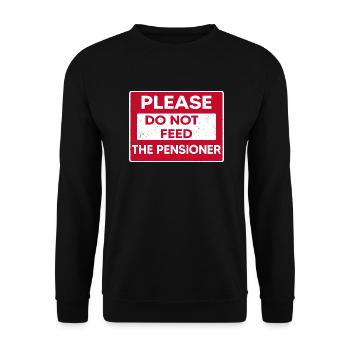 Retired Retired Seniors Nursing Home - Unisex Sweatshirt - black - Front - Alina (178cm) & Michal (187cm)
