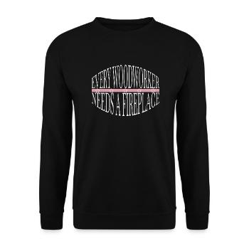 joke lumberman bday hobbyists badge tree americas - Unisex Sweatshirt - black - Front - Alina (178cm) & Michal (187cm)