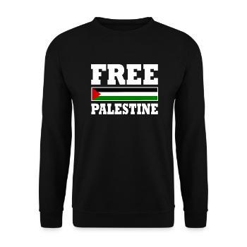 Free palestine - Sweat-shirt Unisexe - noir - Devant - Alina (178cm) & Michal (187cm)