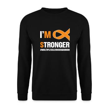 Ruban orange du mois de la sclérose en plaques du guerrier de la sclérose en plaques - Sweat-shirt Unisexe - noir - Devant - Alina (178cm) & Michal (187cm)