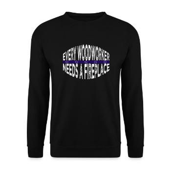 logging carpenter hoodies and sweatshirts - Unisex Pullover - Schwarz - Vorne - Alina (178cm) & Michal (187cm)