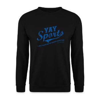 Yay Go Sports! Funny Sports - Unisex Sweatshirt - black - Front - Alina (178cm) & Michal (187cm)