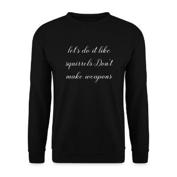 La famille verte présente le symbole de la paix Désarmement - Sweat-shirt Unisexe - noir - Devant - Alina (178cm) & Michal (187cm)