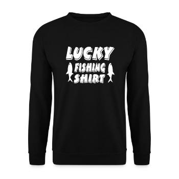 Angling - Unisex Sweatshirt - black - Front - Alina (178cm) & Michal (187cm)
