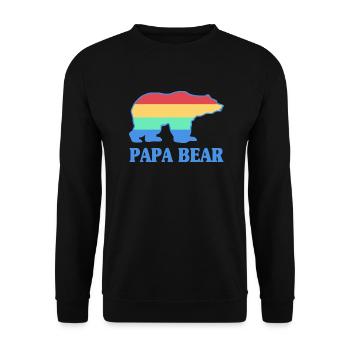 Dad bear gift father father's day - Unisex Sweatshirt - black - Front - Alina (178cm) & Michal (187cm)