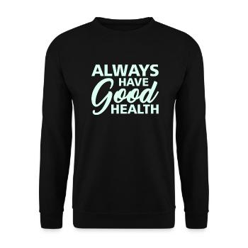 Good Health - Unisex Pullover - Schwarz - Vorne - Alina (178cm) & Michal (187cm)