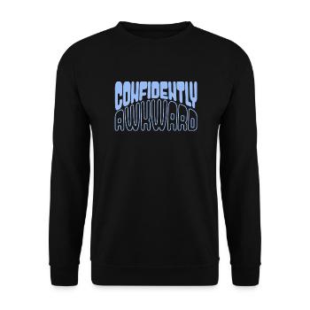 Confidently awkward in blue - Unisex Sweatshirt - black - Front - Alina (178cm) & Michal (187cm)