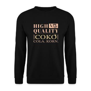 Born For Korn Spruch - Unisex Pullover - Schwarz - Vorne - Alina (178cm) & Michal (187cm)