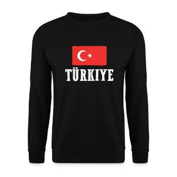 Turks Turkey - Unisex Sweatshirt - black - Front - Alina (178cm) & Michal (187cm)