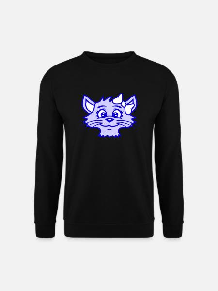 mignon fille chat jolie arc femme femme - Sweat-shirt Unisexe - noir