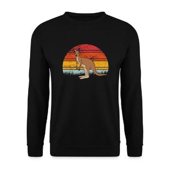 Kangaroo - Unisex Sweatshirt - black - Front - Alina (178cm) & Michal (187cm)