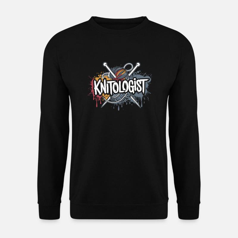Leidenschaft für Strickkunst - Unisex Pullover - Schwarz