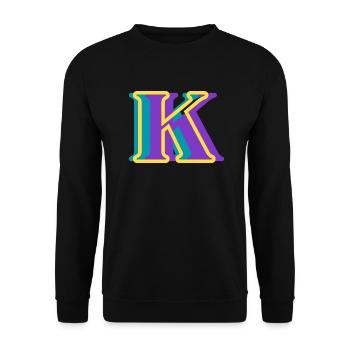 Multicolored letter k - Unisex Sweatshirt - black - Front - Alina (178cm) & Michal (187cm)