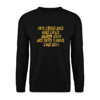 JONE WASTE YORE TOYE MONME YORALL REDIII THE VOICE - Unisex Sweatshirt - black - Front - Alina (178cm) & Michal (187cm)