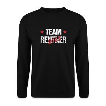 Team Rentner 2025 - Unisex Pullover - Schwarz - Vorne - Alina (178cm) & Michal (187cm)
