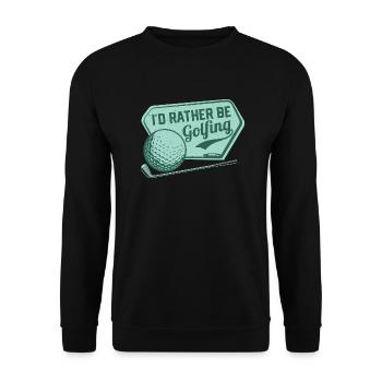Je préfère jouer au golf Golf - Sweat-shirt Unisexe - noir - Devant - Alina (178cm) & Michal (187cm)
