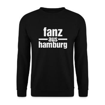 fanz aus Hamburg – Statement für Deutschrocker - Unisex Pullover - Schwarz - Vorne - Alina (178cm) & Michal (187cm)