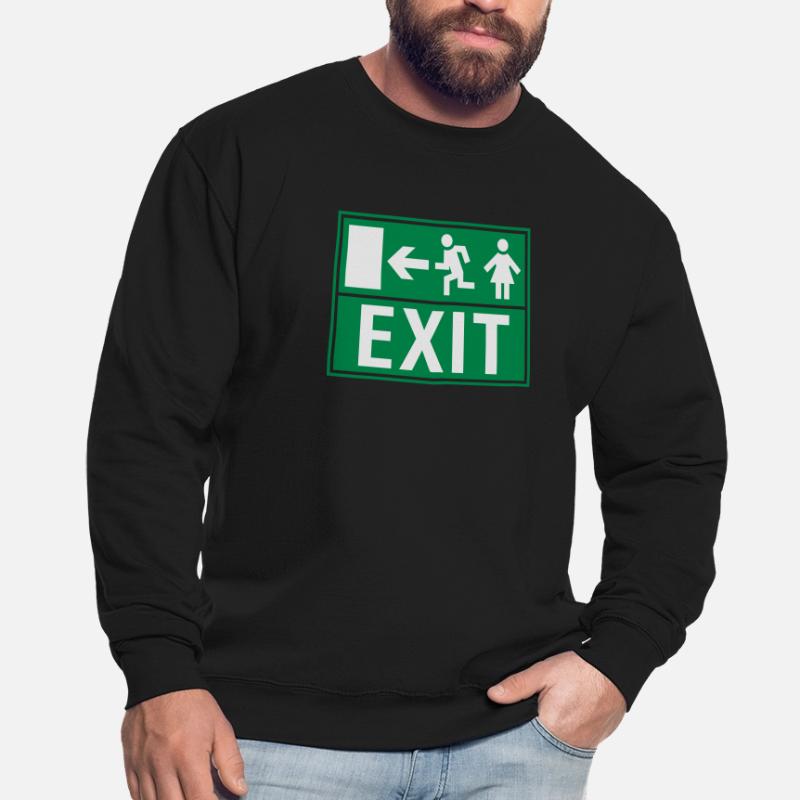 EXIT (FIRE EXIT) Sweat-shirt Unisexe