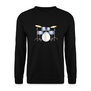 drums - Unisex Pullover - Schwarz - Vorne - Alina (178cm) & Michal (187cm)