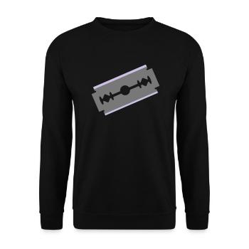 section de coupe Lame de rasoir coupe 2c - Sweat-shirt Unisexe - noir - Devant - Alina (178cm) & Michal (187cm)
