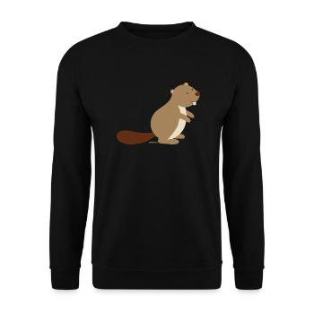 Biber - Unisex Pullover - Schwarz - Vorne - Alina (178cm) & Michal (187cm)