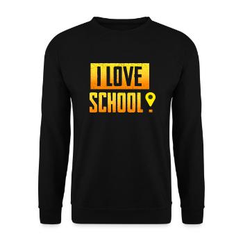 i love school - Unisex Pullover - Schwarz - Vorne - Alina (178cm) & Michal (187cm)