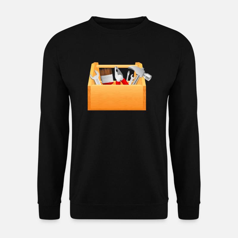 werkzeugkasten tool box hammer zange schraubenzieh - Unisex Pullover - Schwarz