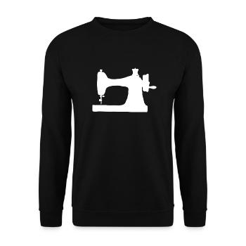 Nähmaschine - Unisex Pullover - Schwarz - Vorne - Alina (178cm) & Michal (187cm)