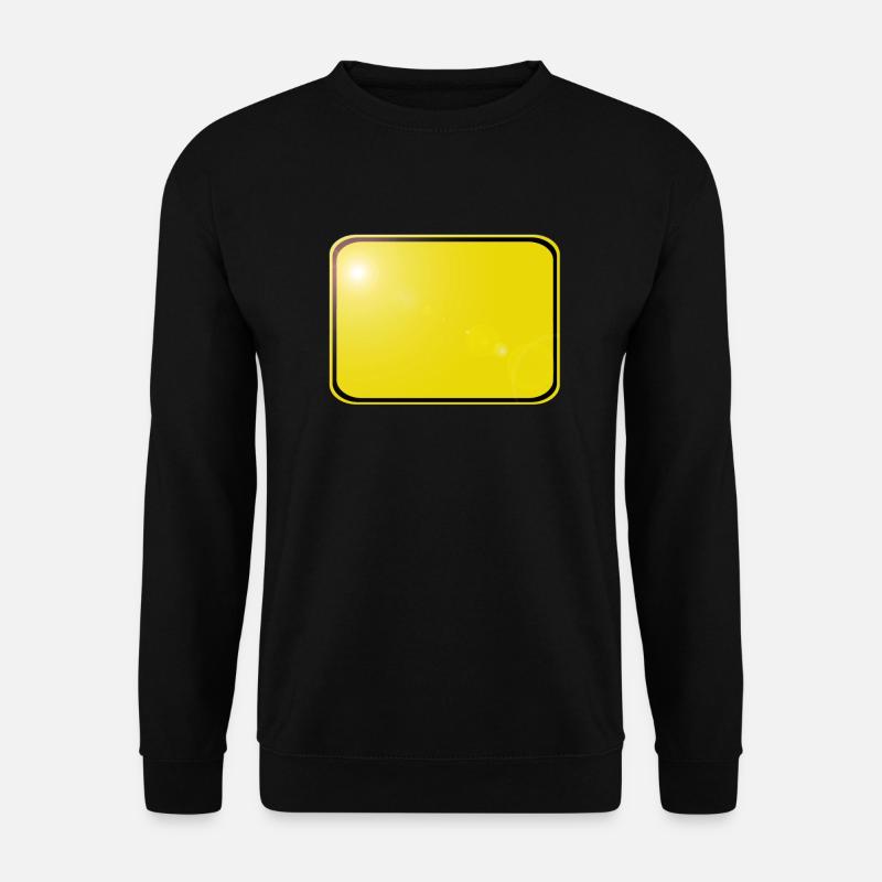 Ortsschild blanko, einfach - selbst gestalten - Unisex Pullover - Schwarz