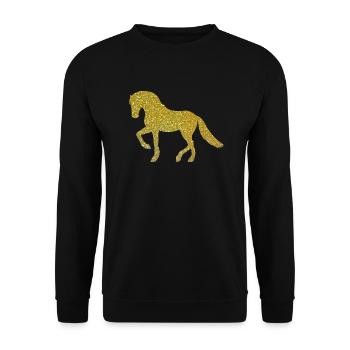 Cheval d'or - Sweat-shirt Unisexe - noir - Devant - Alina (178cm) & Michal (187cm)