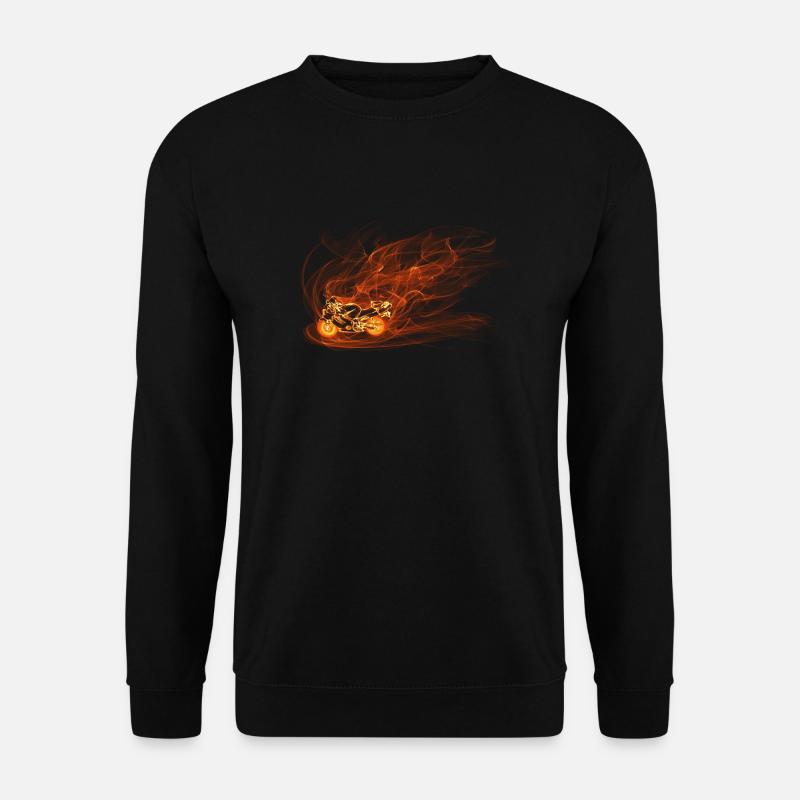 Flame Biker - Unisex Pullover - Schwarz