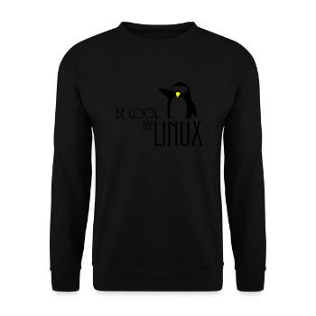 be cool use linux - Unisex Pullover - Schwarz - Vorne - Alina (178cm) & Michal (187cm)