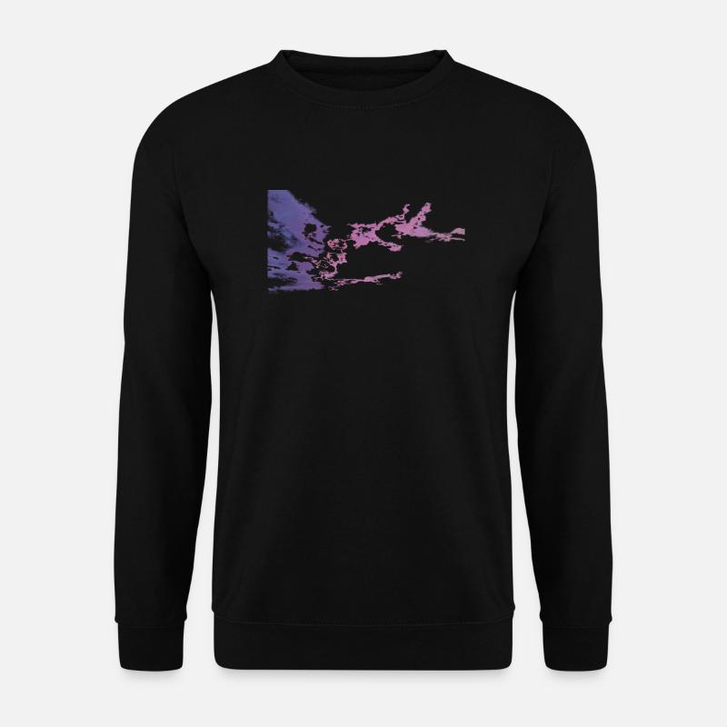 Rosa und lila Wolken - Unisex Pullover - Schwarz