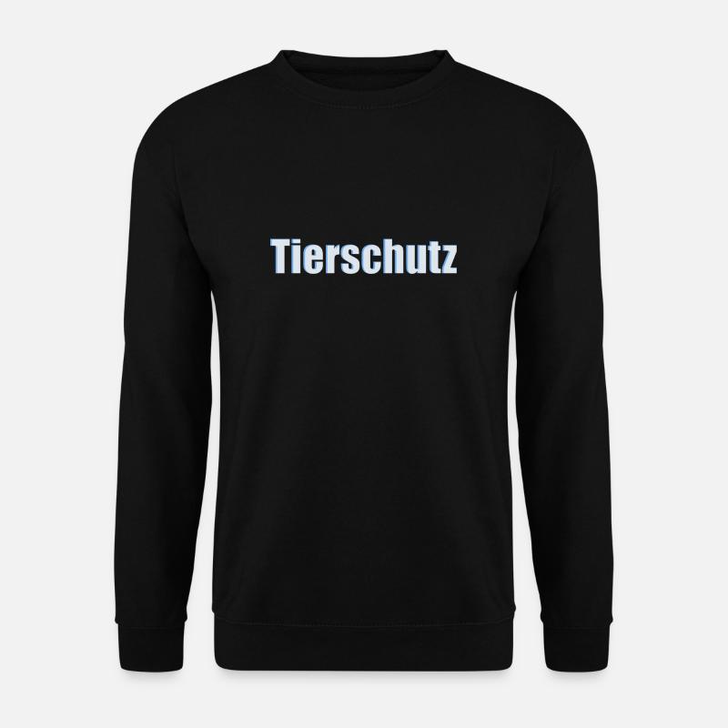 Schriftzug Tierschutz - Unisex Pullover - Schwarz
