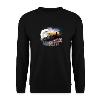 kl_linedance25a - Sweat-shirt Unisexe - noir - Devant - Alina (178cm) & Michal (187cm)