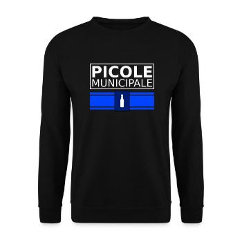 picole municipale - Sweat-shirt Unisexe - noir - Devant - Alina (178cm) & Michal (187cm)